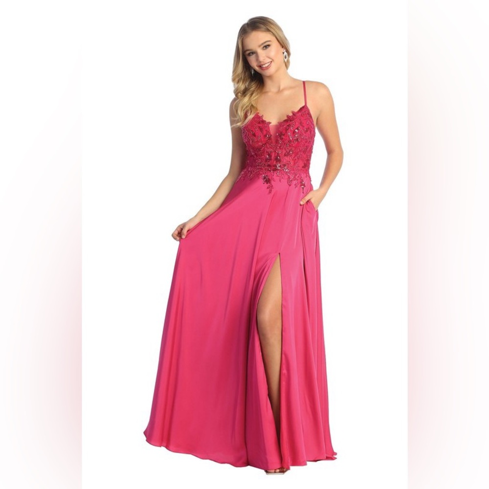 Elegant Pink Evening Gown